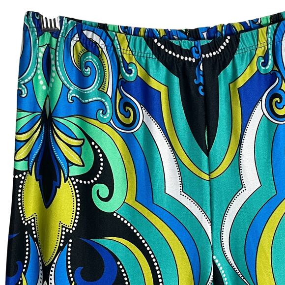 Melissa Paige XS Palazzo Pants Psychedelic Retro 70s Disco Funky Print USA - Picture 9 of 13